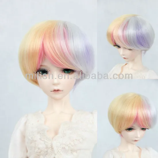 Fashion Cute BJD mohair doll hair wig for dolls BJDW-0009
