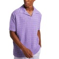 men's knitted V-neck short sleeved casual T-shirt