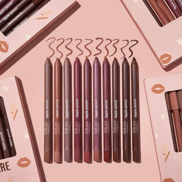 Label peribadi tersuai Matte Dark Brown Waterproof Liner Set