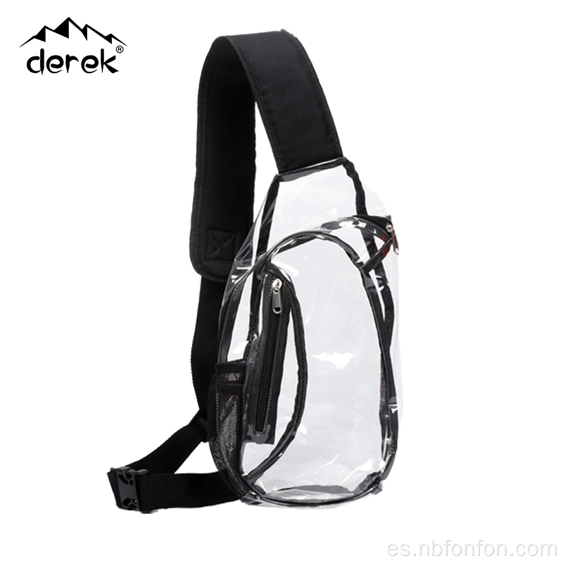 Bolsa de hombro transparente PVC PVC Bolsa de caramelo a prueba de agua de PVC