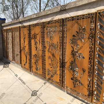 Metal outdoor privacy corten steel screen