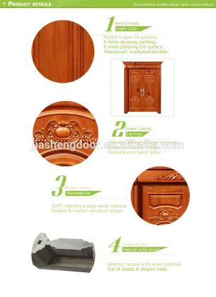 China design custom solid wood door for home decoration