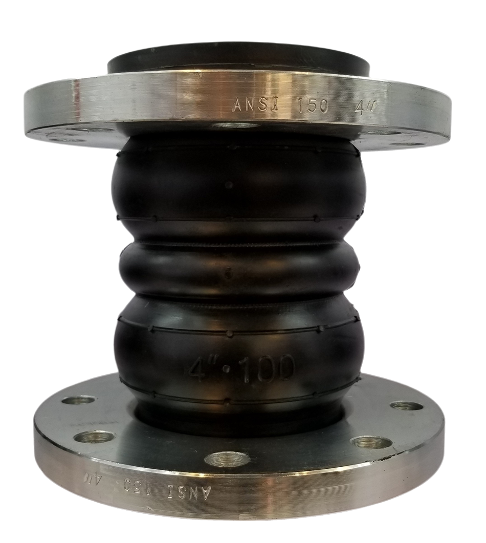 dual sphere rubber expansion joint with flanges