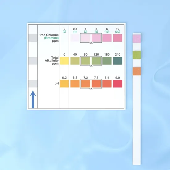 3in1 Residual chlorine Swimming Pool Test Strips