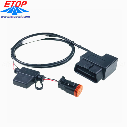 90 Degree J1962 OBD with Fuse Holder Cable