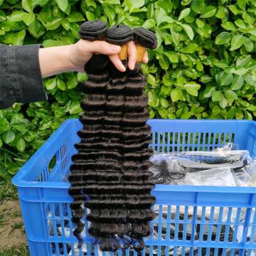 Deep wave 3 Human Hair bundle With 13x4 13x6 13x8 swiss Lace Frontal