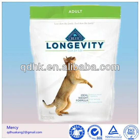 Stand up ziplock cat litter bag