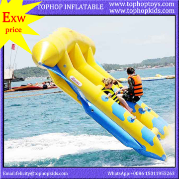 customized 4 person inflatable flying fish water banana boat for sale