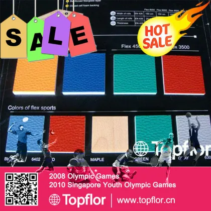 Topflor indoor sports flooring Flex sports flooring pvc sports mats