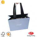 Blue Paper Gift Bag With Ribbon Handle