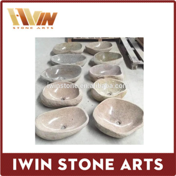 Decorate Natural Stone Sink Basin/Beige Laundry Wash Basin/Stone Bathroom Sink
