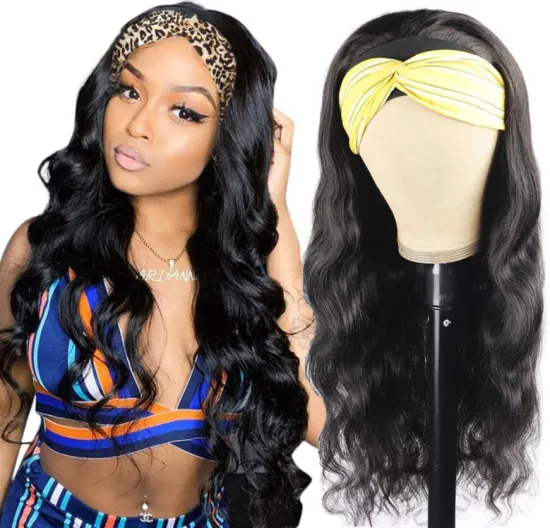 human hair feeling japanese kaneka fiber afro kinky curly headband wigs for black women, short black curly wig with headband