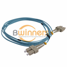 SC UPC - SC UPC MM OM3 DX 2.0mm PVC Aqua 3M Fibre Patch Cord