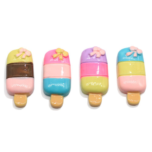 Großhandel bunte Eis am Stiel Harz Handwerk Simulation süße Sommer Essen Kawaii Ornament Charms Scrapbook machen Haarnadel Zubehör