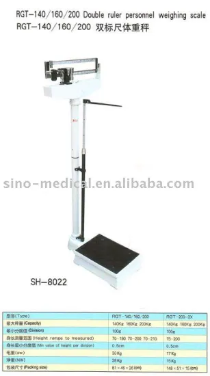 double ruler personnel Weighing scale