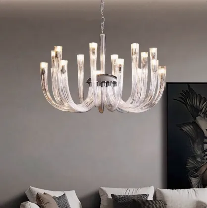 Murano Glass Chandelier: Modern Light Luxury Home Decor Lighting