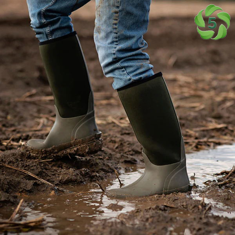 14 Inch Green Neo Rubber Boots