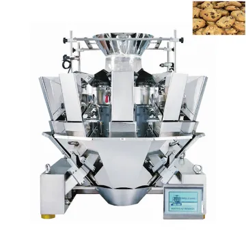 10 Heads Weighing Automatic Galletas Cookies Biscuits Packing Machine VFFS 420 Pillow Bag