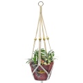 Knotted Macrame Plant Hanger Hook Vintage Cotton Line Hanging Basket Lifting Rope Hanging Flowerpot Pot Holder Garden Decoration