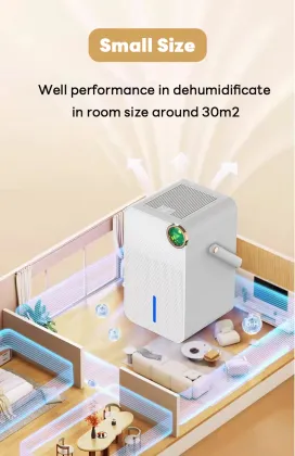 2024 New Semiconductor Air Dry Portable Dehumidifier 1L with HEPA Filter