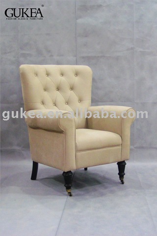 American style,beige color tufted sofa chair GK211
