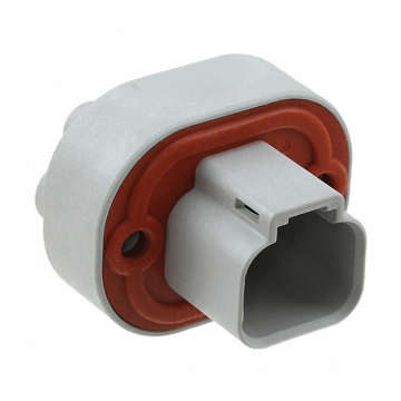 2 Pin DEUTSCH DT15 Series Straight Auto PCB Header Connector - Panel Mount, Gray, DT Connector DT15-2P
