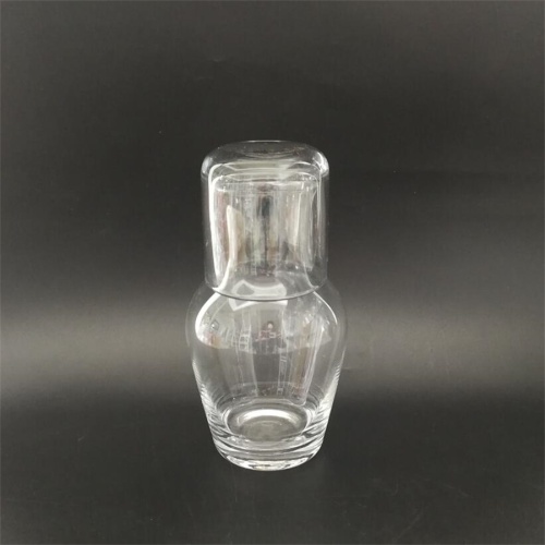 Clear high transparency glass pitcher and cup