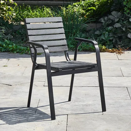 Sleek Aluminum Outdoor Armchair