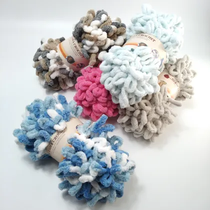 Fros Chunky Vegan Jumbo Yarn: 100% Polyester Super Chunky Color Yarn for Popcorn Knit