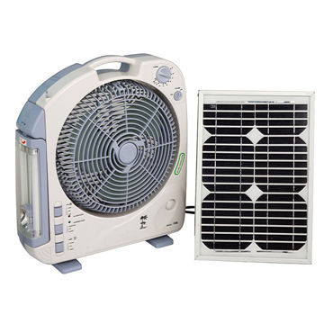 Solar rechargeable fan with 5Ah battery