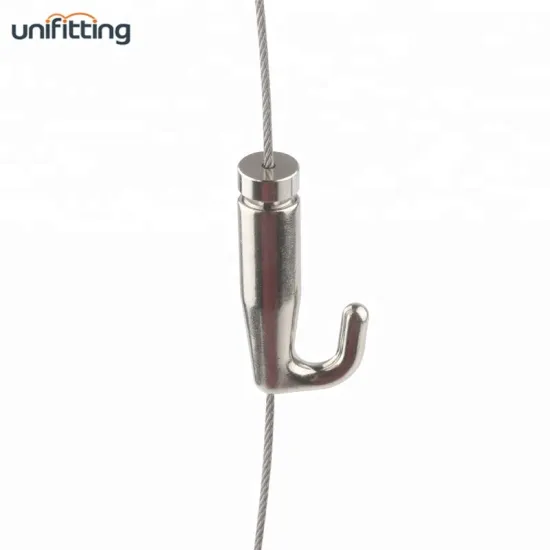 Hot Sale Metal Wall Art Crane Quick Adjustable Cable Hook for Picture Hanging System