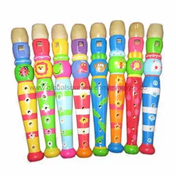Wooden flute toy, eco-friendly, confirms EN 71 test