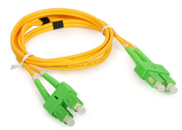 High Precision Sc / Apc - Sc / Apc Singlemode Fiber Optic Patch Cord Dumplex