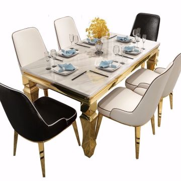 Hatil Furniture Bangladesh Stainless Steel Square Dining Table CT004