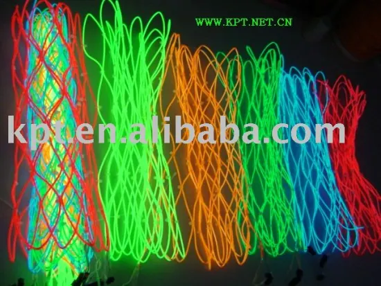 Electroluminescent wire net, el wire, el cable, lighting neon display