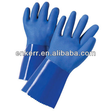 blue pvc coated gloves