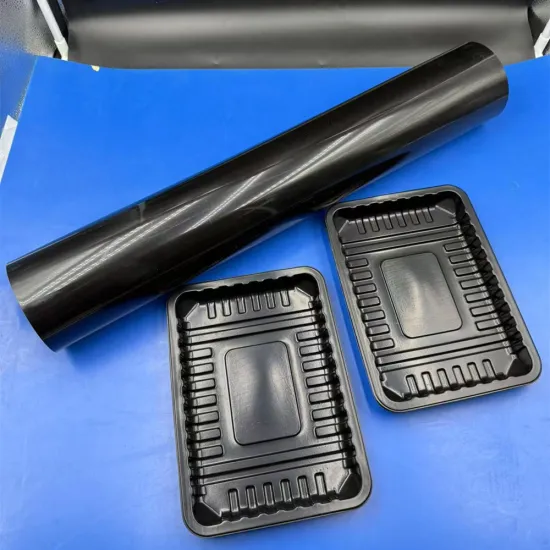Black PP thermoformed sheet for seafood tray