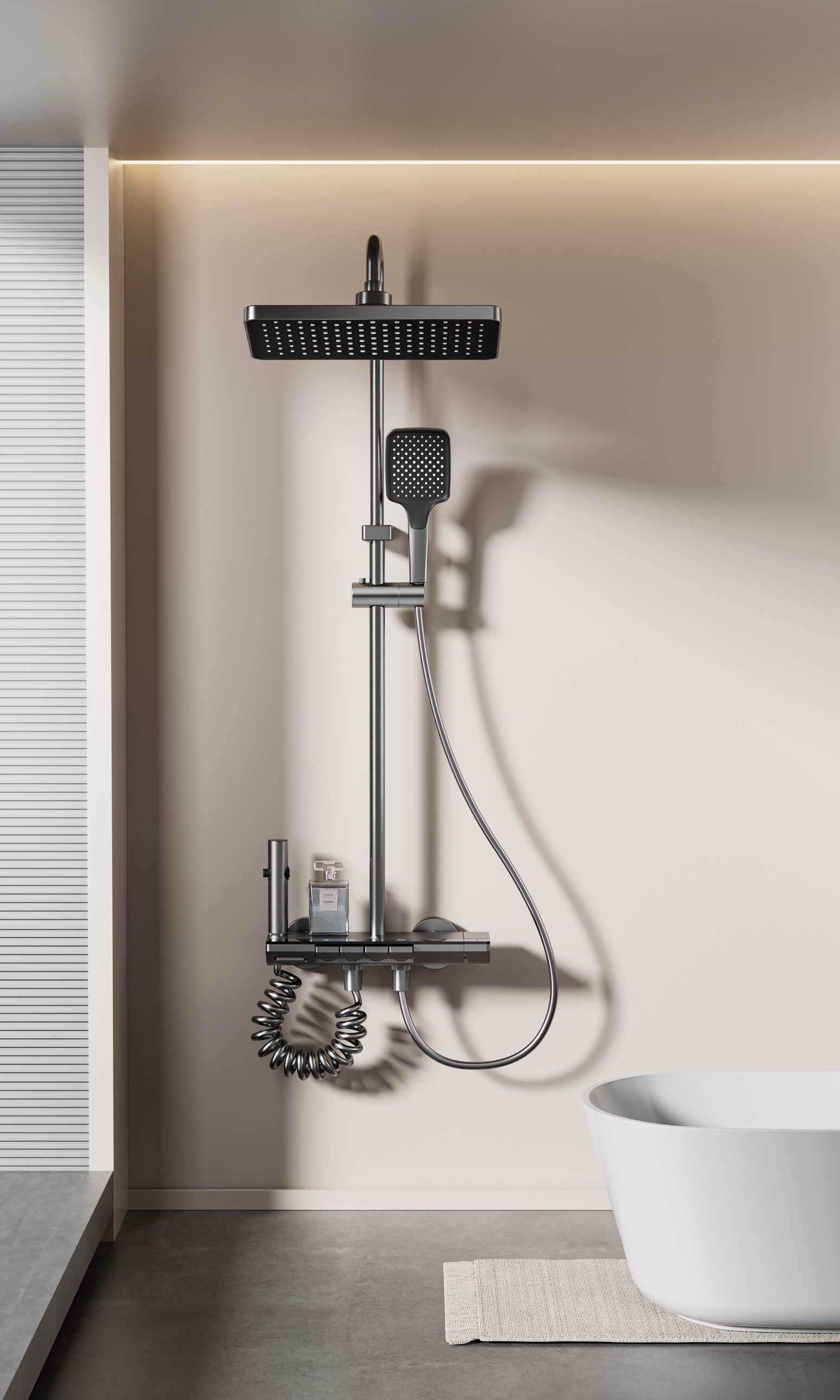 Modern Waterfall High-Pressure Bathroom Rain Shower Set