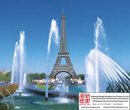 Iron Tower Fountain Sculpture