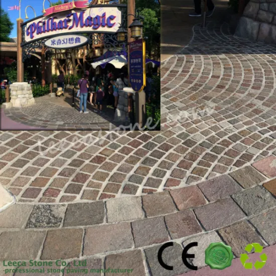 Round decorative garden mesh paving stone