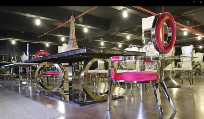 12 Seater Luxury Royal Style Dining Table and Chairs Set - Big Size