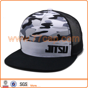 2016 Fashion Sample Free Mesh Hat Certificated Flat Brim Trucker Cap For Sale
