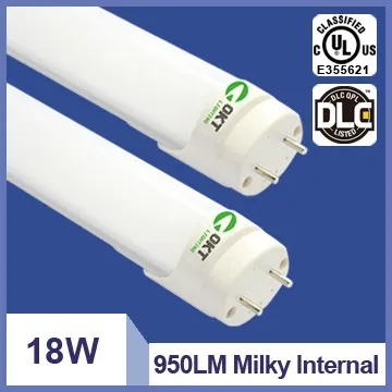 100-277v 4ft dlc ul listed 18w led t8 tube