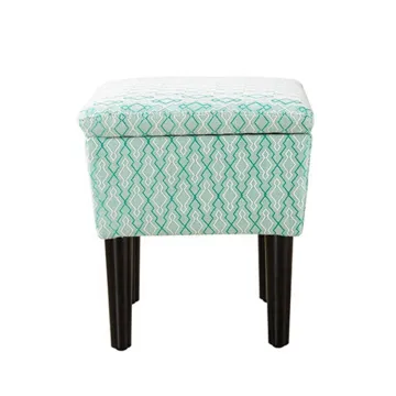 Green Leisure Fabric Stool Ottoman Living Room Furniture