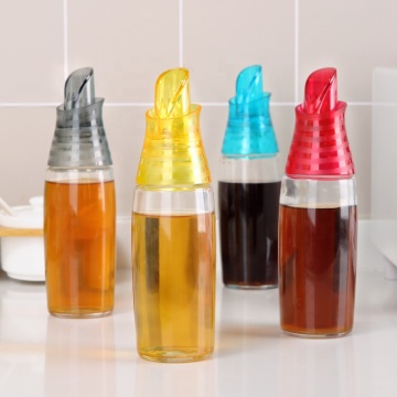 4pcs Home Canteen Olive Olive Carafe Disantre Set - 350 ml de vinaigre de cuisine en verre Dispensateur