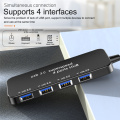Ultra-thin 4-port USB 3.0 HUB High Speed Indicator Light USB Hub For Multi-device Computer Laptop Desktop PC Adapter keyboard