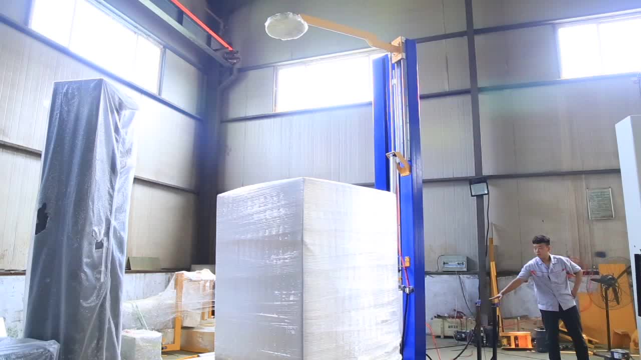 Máquina de embalagem de paletes automática completa