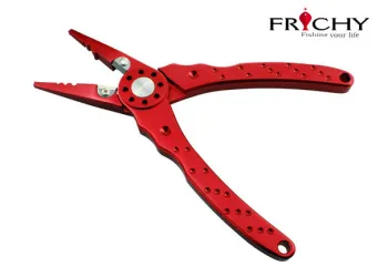 Red Lightweight Colorful Multi-purpose Alumunim Fishing Pliers With Stainless Steel Jaws