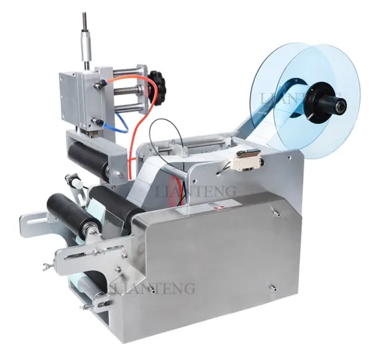 LT-80 Semi-automatic Pneumatic Labeling Machine for Metal, Plastic, and Glass Bottles