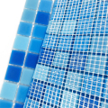 20x20mm mosaico in vetro piastrelle da piscina bianca blu bianca
